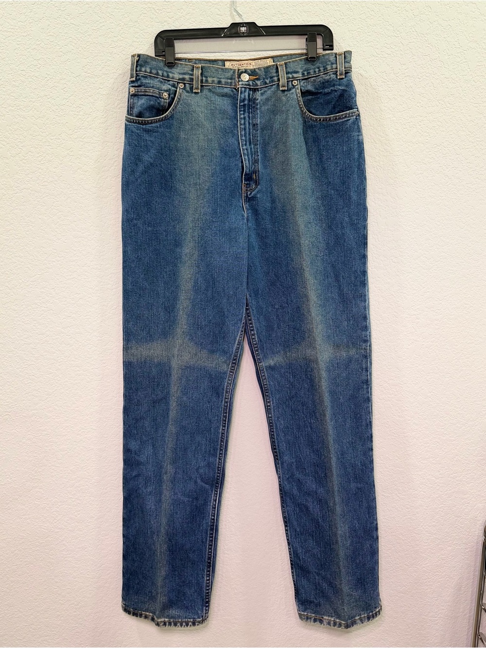 Authentics Classic Western Men's Blue Denim Jeans - 36x34